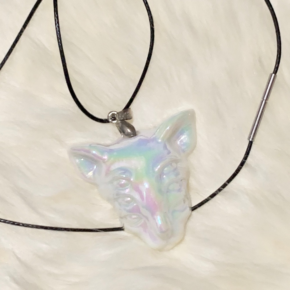 Egyptian six-eye cat pendant necklace handmade